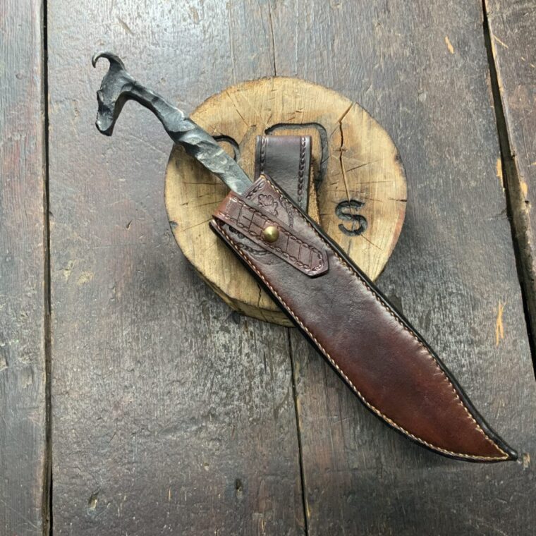 Dragon Head Rail Spike Knife w/Sheath - Image 4