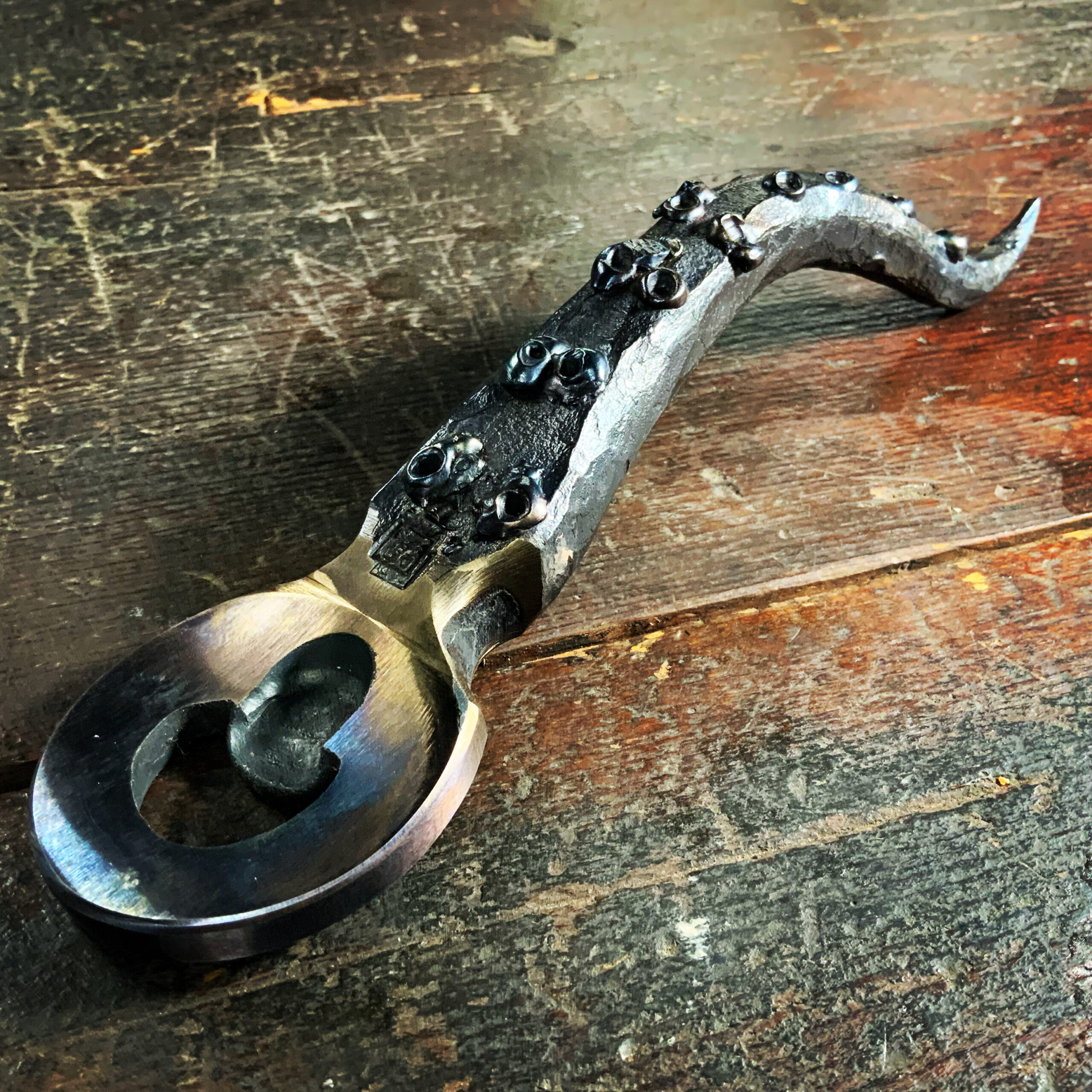 Reverse Twist Beer Bottle Opener Blacksmith Hand Forged 