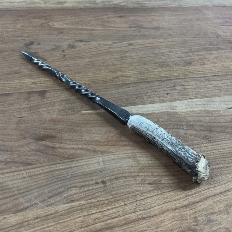 steel wand with antler handle